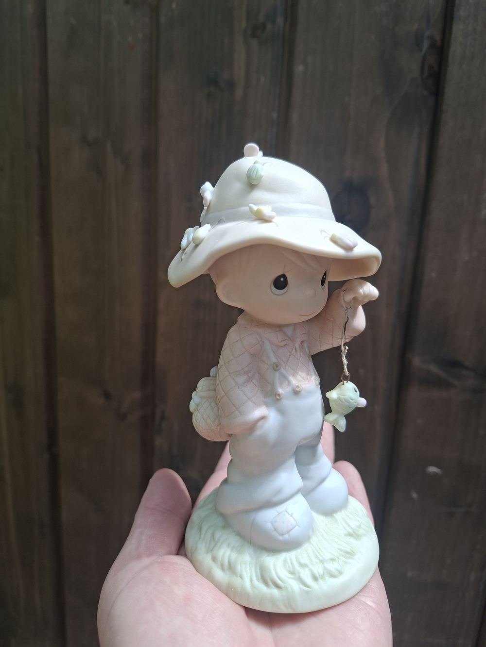 Precious Moments Boy Figurine in Cream, Pale Pink and Mint